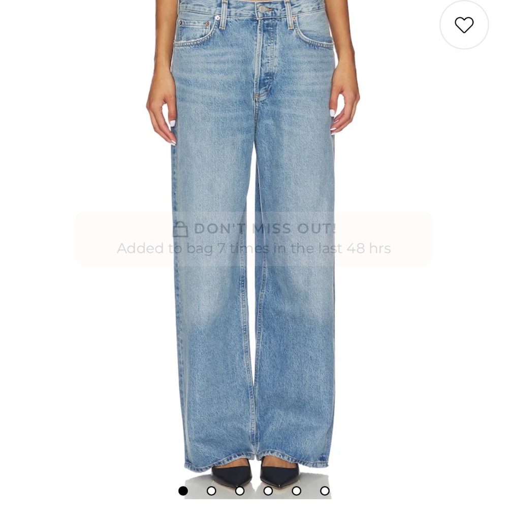Agolde Women's Light Blue Wide Leg Jeans
